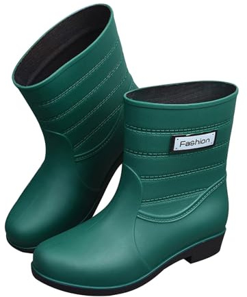 Générique Stivale in gomma corta da uomo – stivale da pioggia da uomo, impermeabile, scarpe alla moda, stivaletto da giardino, stivaletti antiscivolo per cucina all'aperto e pesca stivaletti bassi