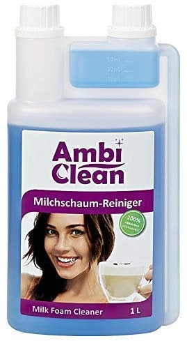 AmbiClean Universal-Milchschaumreiniger, Milchsystemreiniger, Milchaufschäumer-Reiniger | Made in Germany | Für Jura, Siemens, Delonghi, Krups, Melitta, Bosch uvm.| 1x 1 Liter