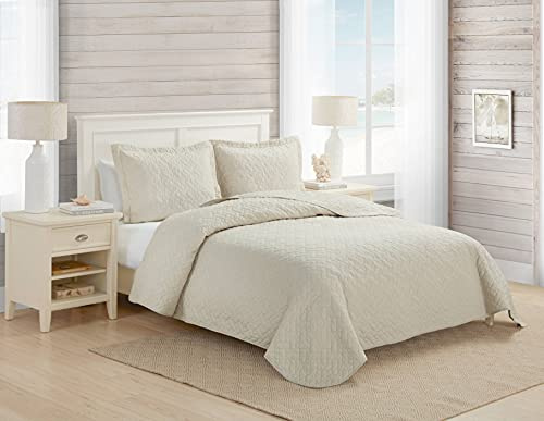 Tommy Bahama - King Quilt Set, Soft Bedding with Matching Shams, Cozy Bedspread, Bedding Set for All Seasons (Chevron Dune, King)