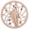 Morella Damen Coin Traumfänger mit Feder Rosegold 33 mm
