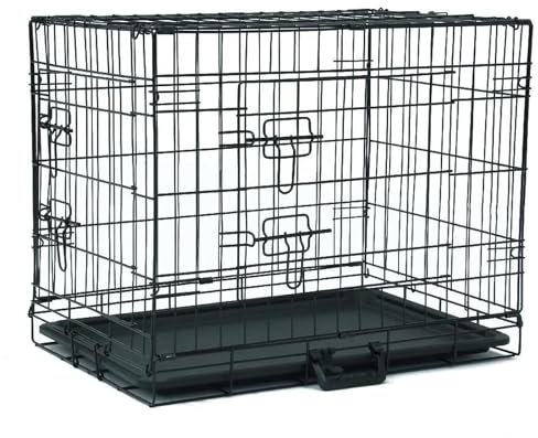 Pet Dog Puppy Cat Metal Foldable Carry Transport Training Cage Crate (121L x 76W x 82H CM)