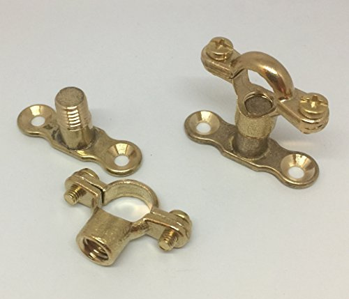 Brass Munsen Ring Pipe Clip (15mm) & Backplate M10 Thread - Pack of 2 Rings & 2 Back Plates