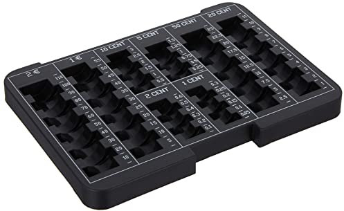 Garcia de Pou Kunststoff Münzen Tablett für Geldkassette, schwarz, 24 x 17 x 1,8 cm