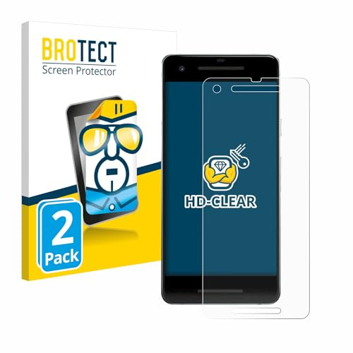 BROTECT 2 Stück Schutzfolie für Google Pixel 2 Displayschutz Folie Made in Germany, Ultra-Klar