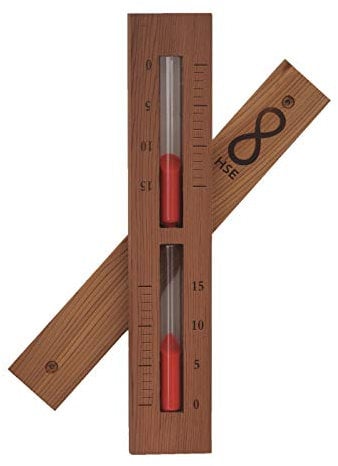 Home Sauna Experience Hse Cedar Sauna Reloj de Arena 15 Minutos Rojo óxido