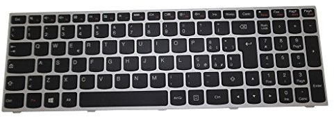 Teclado para portátil Lenovo G50-30 G50-45 G50-70 M50-70 M50-80 Z50-70 V4000 FLEX2-15 FLEX2-15D Italia IT marco de plata