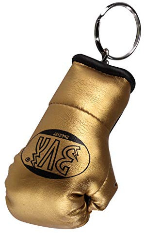 BAY® MINI Boxhandschuhe Schlüsselanhänger Miniboxhandschuhe Schlüssel Anhänger Deko Geschenk Boxen Box Handschuhe (gold)
