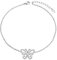 Flyow Bracelet de cheville réglable en argent sterling S925 avec motif main de Fatima / papillon / croix / nœud celtique / infini / cœur pour femmes et filles - Chaîne de pied réglable de 22,9 cm,