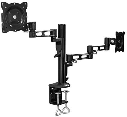 LogiLink BP0074 Soporte de Escritorio Doble para Pantalla de hasta 26, Color Negro