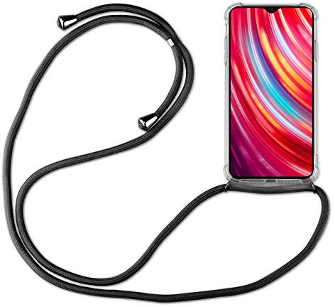betterfon Hülle Kompatibel mit Xiaomi Redmi Note 8 Pro | Handykette Smartphone Halskette Hülle mit Band | Handyhülle mit Kordel zum Umhängen Kompatibel für Redmi Note 8 Pro | Schwarz