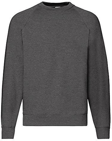 Fruit of the Loom Men's Raglan Sweatshirt Hoodie, L