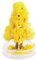 Alecony Magisch Wachsender Weihnachtsbaum, Weihnachten Papier Miniaturbaum für Kinder Junge Mädchen, Magische Künstliche Weihnachtsbäume, Magic Growing Tree, Neuheit Zuhause Dekoration Geschenk (Gelb)
