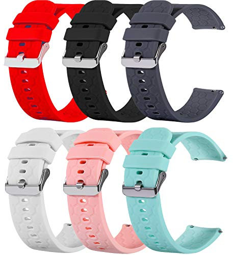 RuenTech Kompatibel mit Letsfit ID205 ID205L ID215G Armband Ersatzarmband Silikon Sportband wasserdichte Weiche Flexible Armbänder (6 Farbe)