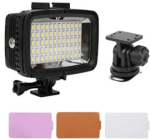 Akozon Tauchlicht Tauchen Licht High Power LED Fülllicht Tauchlampe 40m Wasserdichtes Video Licht Füllen Nachtlicht Tauchen Unterwasser Licht 5500-6000K für Fotografie PC SLR Kamera LED Licht