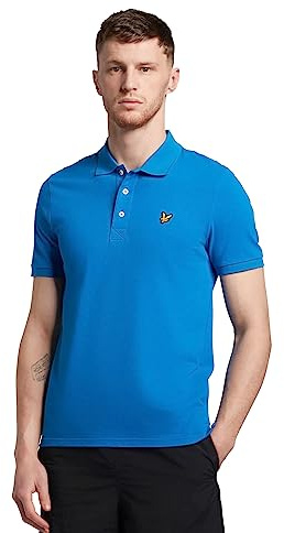 Lyle & Scott Poloshirt mit Spitze für Herren, leuchtendes Blau, S