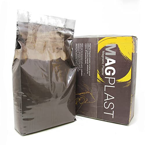 Magplast Yeso Magnético Para Paredes, Dormitorio, Oficina, Cocina, Almacén, Sala de Juegos - Bolsas de 5kg - Cobertura de 5 Metros Cuadrados