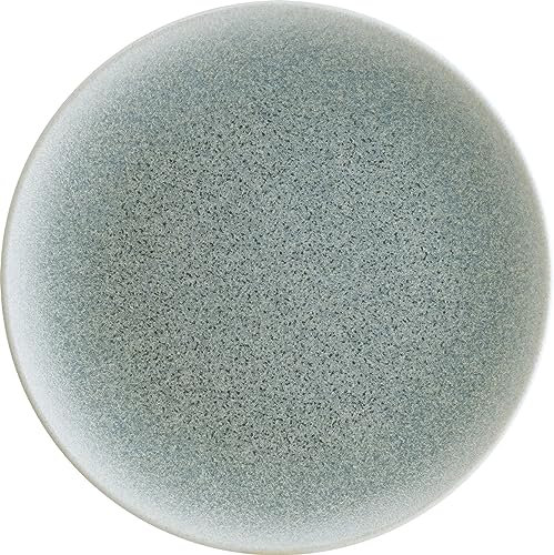 Bonna 6x Luca Ocean Gourmet flacher Teller rund 27cm 3cm hoch Hellblau Porzellan S-MT-LUCOCGRM27DZ Speiseteller Essteller Tafelservice Geschirr