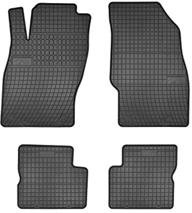 OMAC Gummi Fußmatten kompatibel mit Opel Adam 2012-2019 Automatten Gummi Schwarz 4tlg