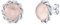 SILVEGO Damen Ohrringe aus 925 Sterling Silber mit natürlichem Rosenquarz Blumen Ohrstecker