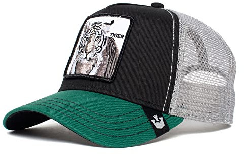 Goorin Bros. Unisex-Erwachsene The Farm Original Seasonal Snapback Trucker Hat for Men and Women Baseballkappe, Dunkelgrün (der weiße Tiger), Einheitsgröße