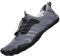 Wasserschuhe Badeschuhe Damen Herren Strandschuhe Schnell Trocknend Drainagelöcher Strand Schwimmschuhe Meeresschuh Surfschuhe Poolschuhe Unisex Barfußschuhe für Kajakfahren Fitnessstudio Grau EU42