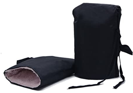 GizellMG Gants pour Guidon de Scooter Manchon Protège-Main de Moto Moufles Universelles Housse Coupe-Vent Imperméable Mains au Chaud pour Conduire en Hiver Taille M