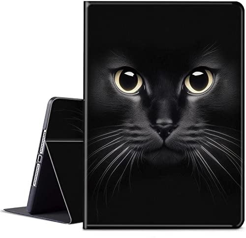 BPQOJB Coque pour iPad Mini 6e génération avec support réglable et fonction veille/réveil automatique, coque de protection intelligente pour iPad Mini 6{^>e<^} génération 8,3 2021 – Chat noir