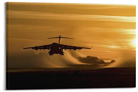 JUNNA Fighter Jet Poster Boeing C-17 Globemaster III, dekoratives Gemälde, Leinwand, Wand- und Kunstbild, Familien-Schlafzimmer, Dekoration, 30 x 45 cm