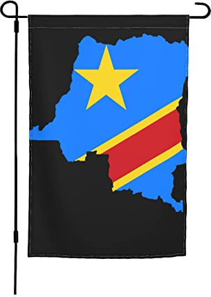 Hofflagge Flagge Der Demokratischen Republik Kongo 30X45cm Outdoor Sign Verblassen Beständig Dekorative Fahnen Wind Und Regenfeste Yard Sign Décor Für Porch Veranda Festival