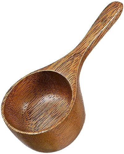 FELTECHELECTR Acacia Wood Measuring Spoon Kitchen Measuring Wooden Scoop Water Scoop Wooden Milk Tea Scoop Copper Measuring Cups 1/4 Cup Scoop Wooden Measuring Condiments Ice Cream Scoop Coffee