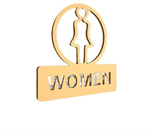 RiJpex Toilettenschild, Toilettenschilder, WC-Badezimmer, Männer und Frauen, Hinweisschild, individuelle Schilder (Farbe: Elfenbein, Größe: 20 x 20 cm) (Color : Greyish Brown, Size : 20x20cm)