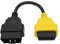 VGOL Cavo Adattatore Scanner Diagnostico OBD2 Da 16 Pin A 16 Pin Cavo Diagnostico Di Scansione ECU Compatibile Con Fiat Lo Strumento Diagnostico Di Scansione Giallo E Nero