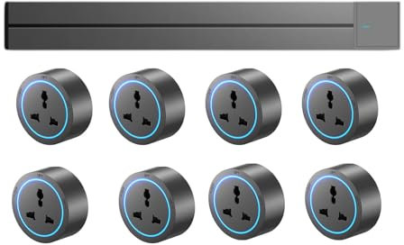 Adaptador Universal de enchufe de carril de pista móvil, 32A, 8000W, CA de 220V, energía eléctrica, cocina, oficina, Bar, mostrador,Grey-80cm