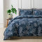 Tokokimo Bettbezug-Set, Wendebettwäsche, Mikrofaser, weich, Bettwäsche-Set mit Kissenbezug, pflegeleicht, bedrucktes Design, 135 x 200 cm, Blau/Pflanzen