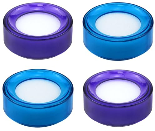 Xhziy 2.75 L x 2.75 W x 1.06 T Finger Wet Sponge Plastic Round Sponge Cup fingertip Moistener Finger dampers Purple and Blue 2 Each -4pcs