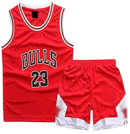 DJKTTMKW Basketball Trikot Kinder (Rot, 7-8 Jahre)