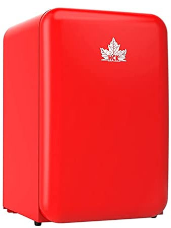 Suuim Refrigerador para vinos 107L, refrigerador para vinos Retro de Doble Zona, refrigerador doméstico de Vidrio Templado de una Sola Puerta, Bodega Independiente (Rosa 55 * 58 * 84 cm)