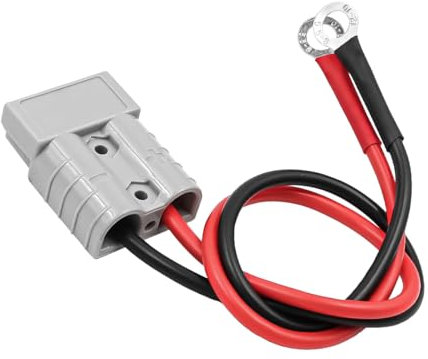 POFET Connecteur de Batterie 50 A 600 V avec Joint torique, câble de connecteur de Batterie 10 AWG pour Chariot élévateur, treuils de remorque, caravanes, Bateaux, Panneaux solaires
