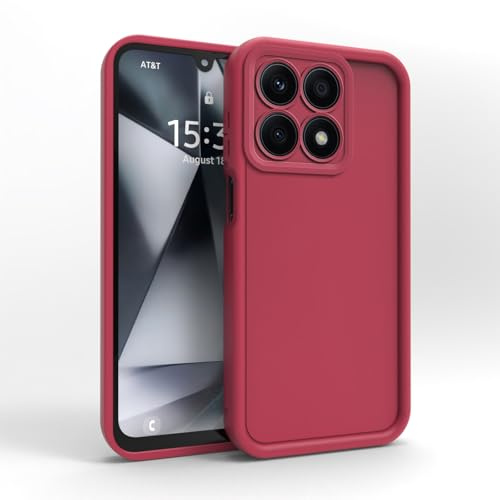 PanXCase Hülle für Honor X8a - Handyhülle Silikonhülle Weich Dünn Leicht Elegant Design, Kameraschutz Stoßfest Kratzfeste Slim Schutzhülle (Rotwein)