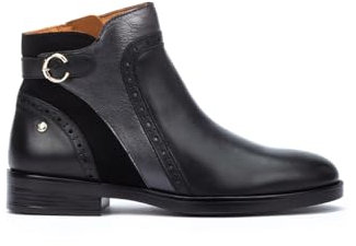 Pikolinos Flache Stiefeletten in Leder PUERTOLLANO für Frauen Farbe Black