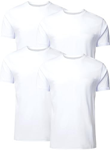 FULL TIME SPORTS T Shirt Herren 4er Pack Tshirt FTS-634-WHT4-L