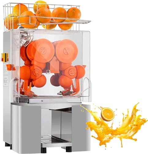 Wrobelax 120w Commercial Orange Juicer Machines, Automatic Slow Masticating Juice Extractor,For φ40-90mm Oranges,20-22 PCS/Min,Orange Juice, Citrus, Grapefruit
