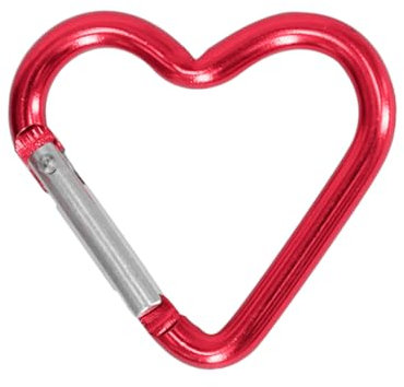 BFLKY Outdoor Karabiner Herz Form Schlüsselbund Clip Aluminium Legierung Ringe Klettern Clips Frühling Haken Karabiner Langlebig