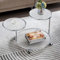 FGDIUCVN Table Basse en Verre trempé, Table d'appoint Ronde avec roulettes, Table de canapé Extensible à Plateau relevable, Tables d'appoint rotatives Mobiles, Table d'appoint pour Meubles