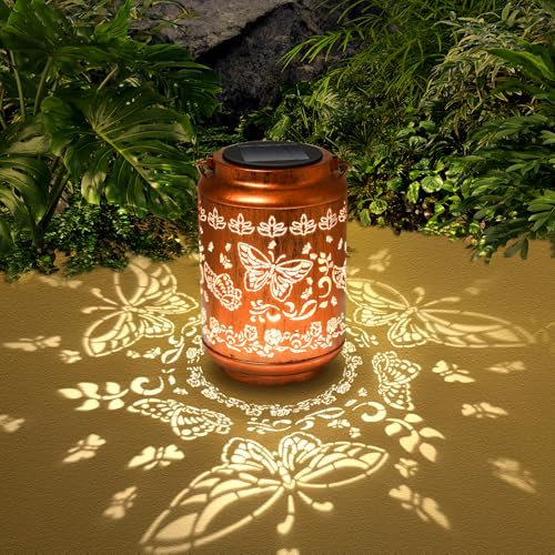 Birthday Gifts for Women, Butterfly Solar Lanterns Garden Ornaments Outdoor Waterproof - Ideal Mothers Day Christmas Gifts for Her Mum Grandma, Unique Gardening Presents for Decorations