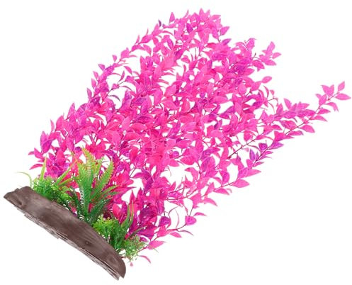 Milisten Aquarienlandschaft Aquarienfische Betta-aquariumdekorationen Aquariumdekorationen Klein Aquarium Pflanzen Wassertanks Künstliche Algen-Dekoration Fisch Pflanzen Tank- Plastik