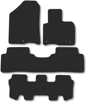 Fits Kia Sorento (2015-2020) [7 Seat] 5mm Rubber Car Mats | Heavy Duty Rubber Tailored Fit Floor Mats Full Coverage Durable Waterproof Accessories Easy Clean Anti Slip Made in the UK