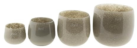 Dutz Pot Taupe | Vase, Übertopf, Windlicht | in verschiedenen Grössen verfügbar |mundgeblasenes Glas (H 11 cm D 13 cm)
