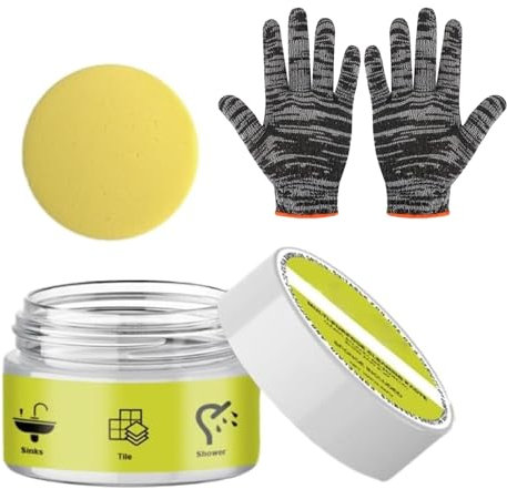 Asheyya Cleaning Stone, Multi Purpose Scrub Power Paste with Sponge for Bathroom Kitchen Home