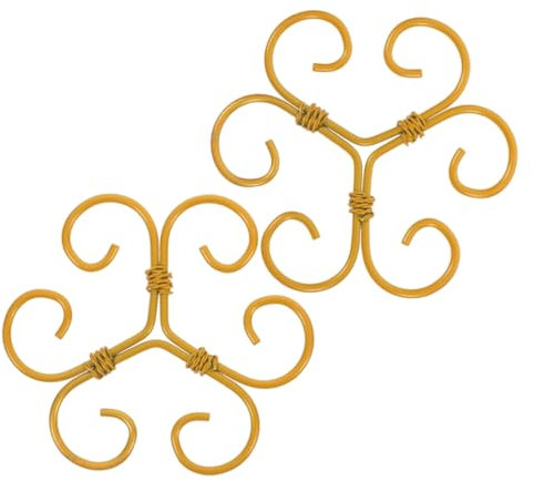 Toyvian 2pcs Metal Plant Stem Support Holder Iron Climbing Frame for Monstera Bonsai Flowers Garden Use